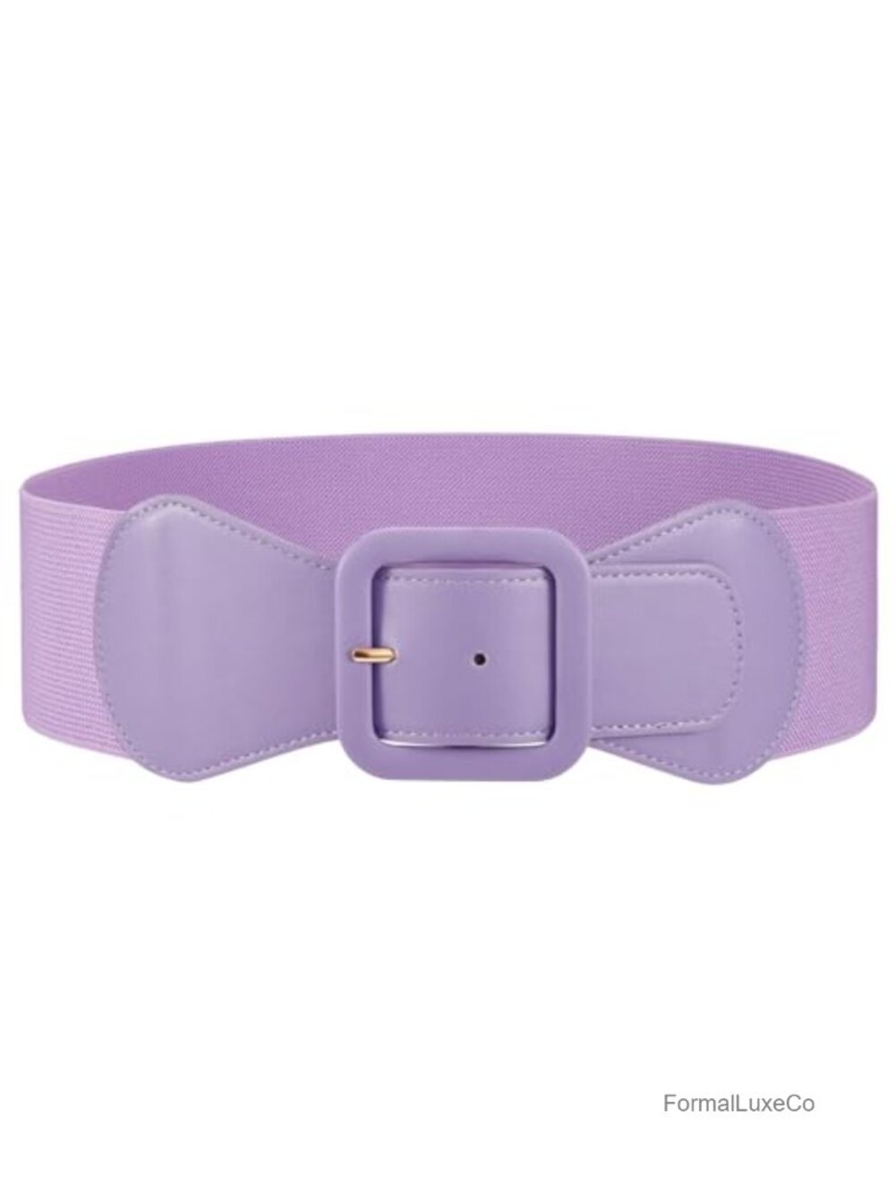 Stretchy Vintage Wide Waist Belt Faux Leather PU Square Buckle